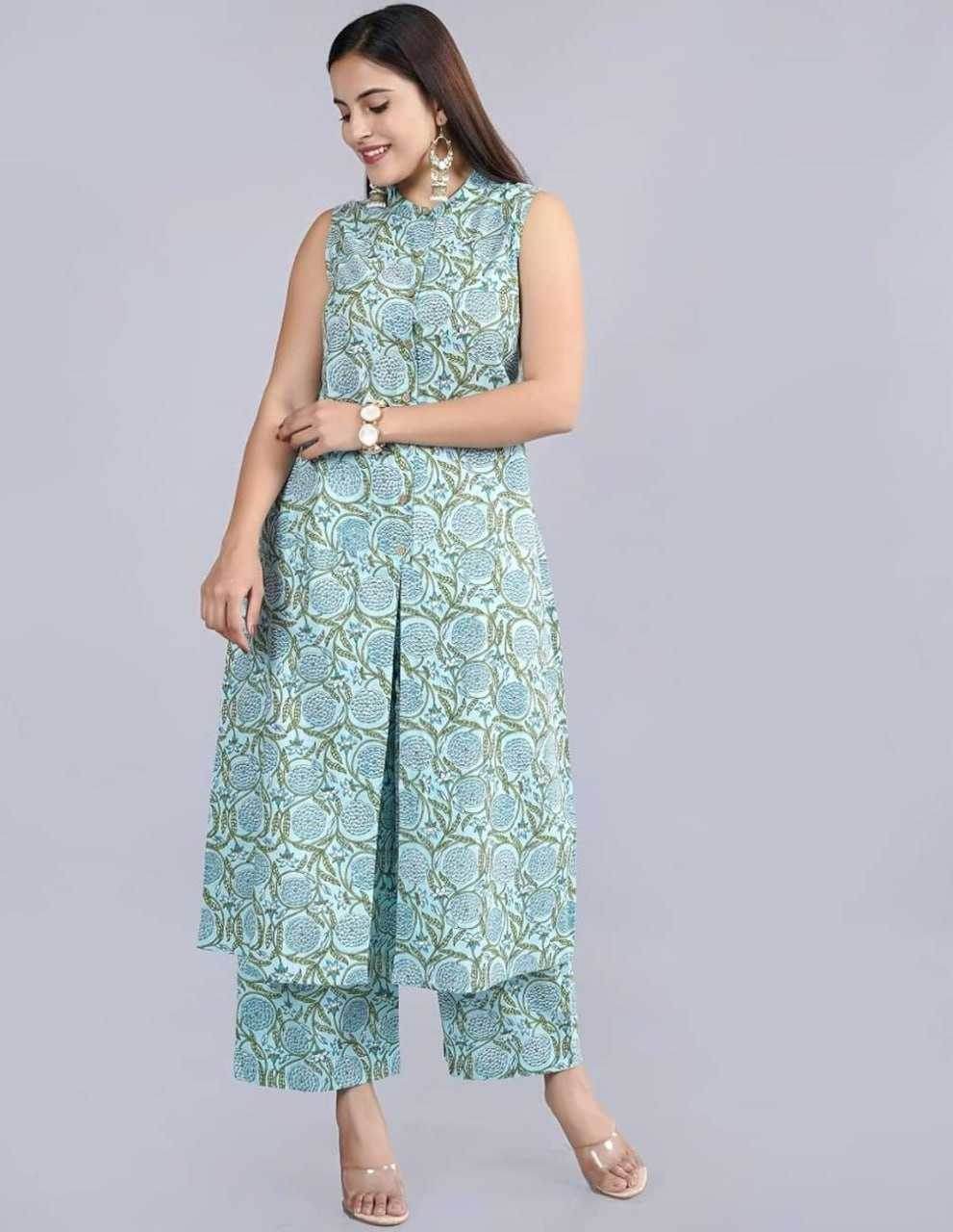Cotton Casual Kurti With Bottom - MYLUXURY LANE ENTERPRISE
